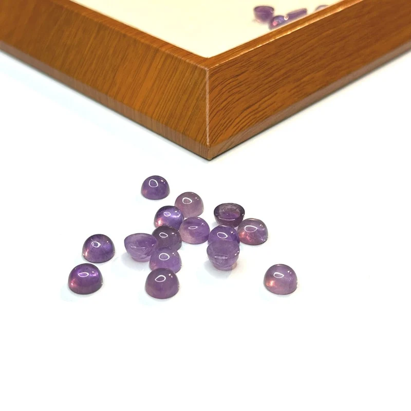 Natürlicher runder Amethyst-Cabochon