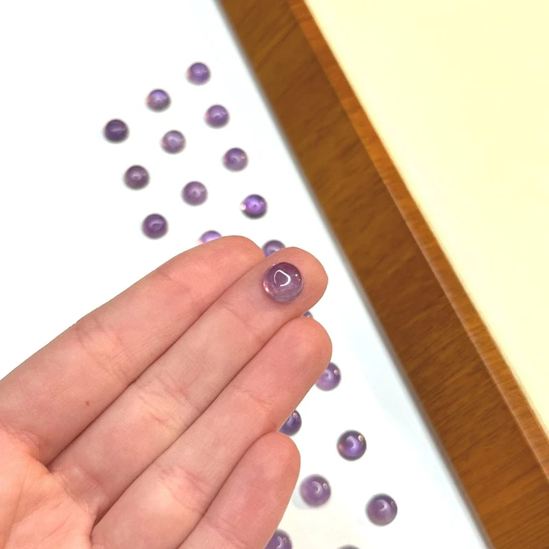 Natürlicher runder Amethyst-Cabochon