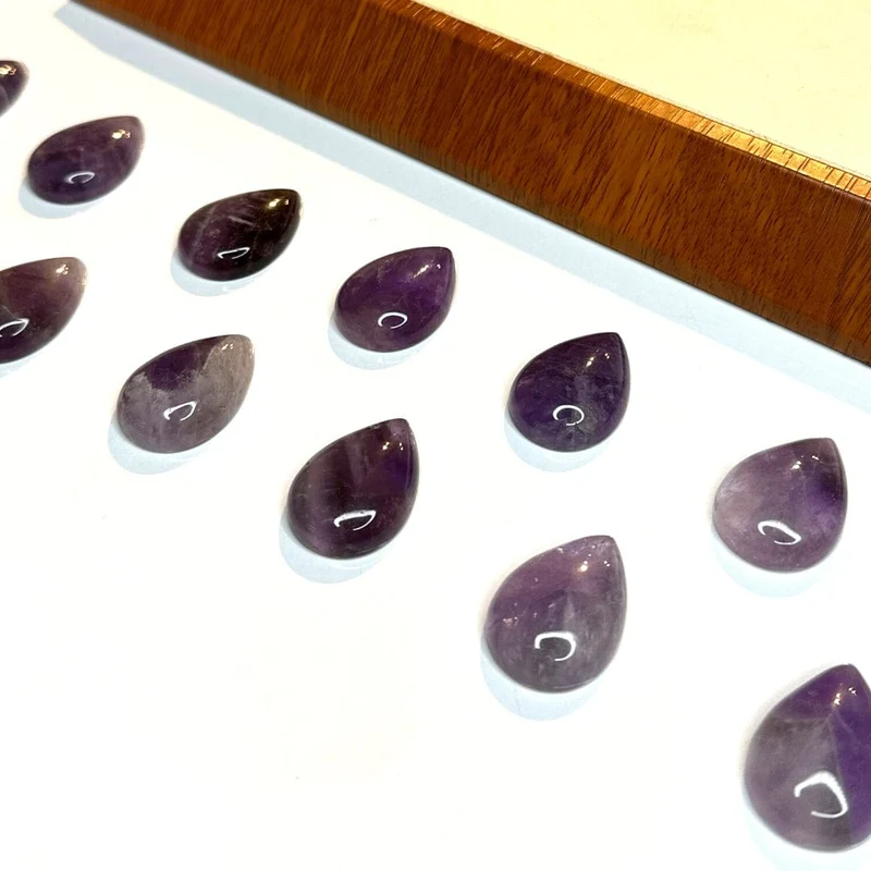 Amethyst Chevron Tropfen Cabochon