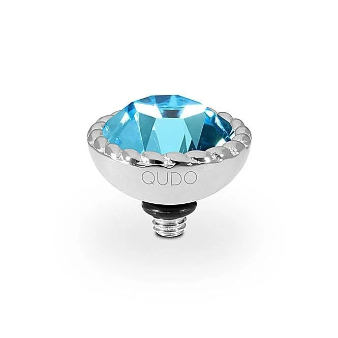Bocconi Silver and Aquamarine Crystal Ring Gem Top, 11mm