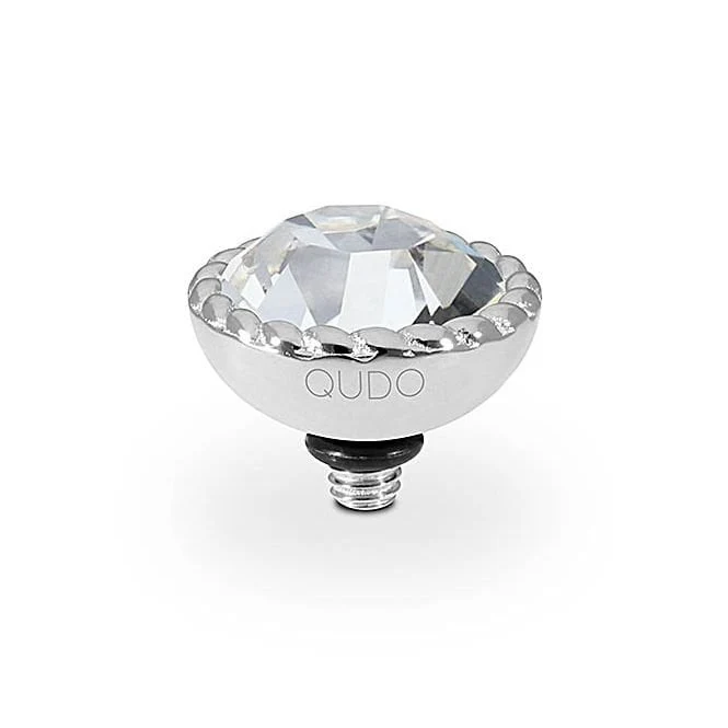 Bocconi Silver and Clear Crystal Ring Gem Top, 11mm