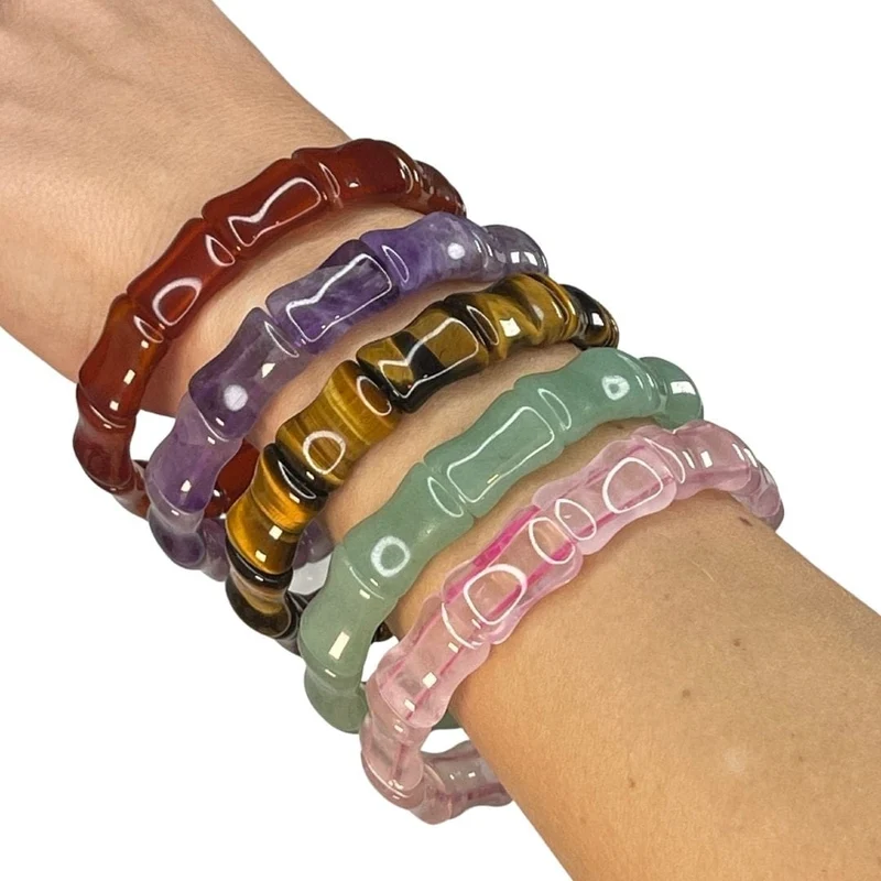 Steinarmband (Rosenquarz, Tigerauge, Amethyst usw.)
