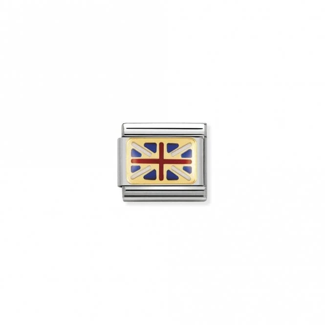 Classic Gold Flag of Great Britain Travel Charms