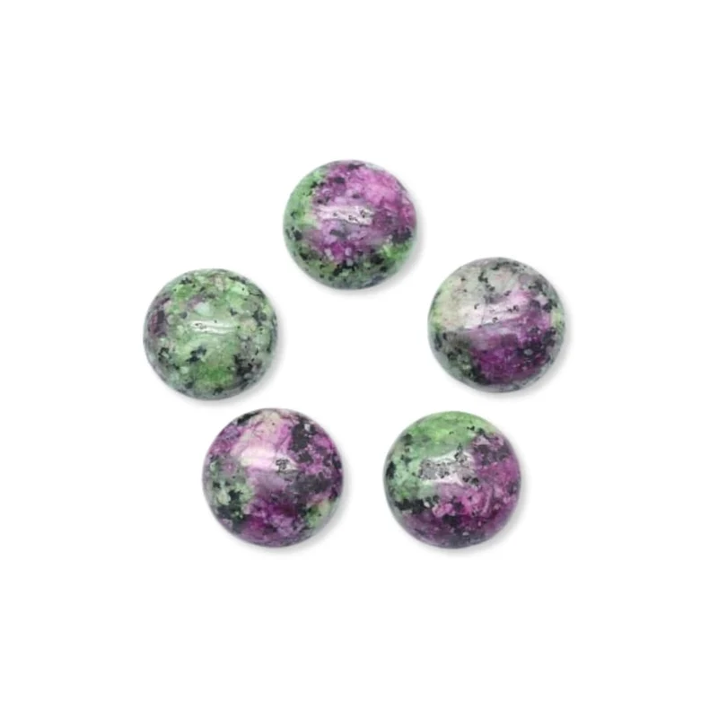 Rubin-Zoisit-Rund-Cabochon