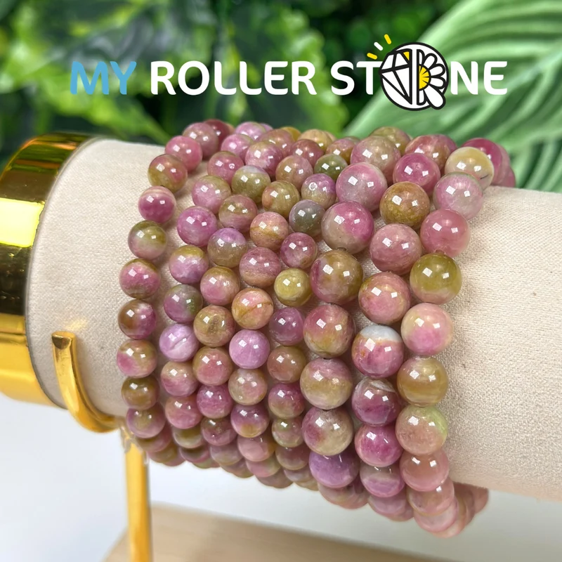 Wassermelonen-Turmalin-Armband