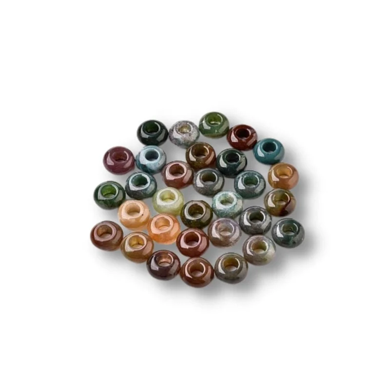 Indische Achatperle mit großem Loch