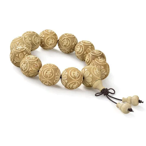 Lotus-Armband aus Naturholz