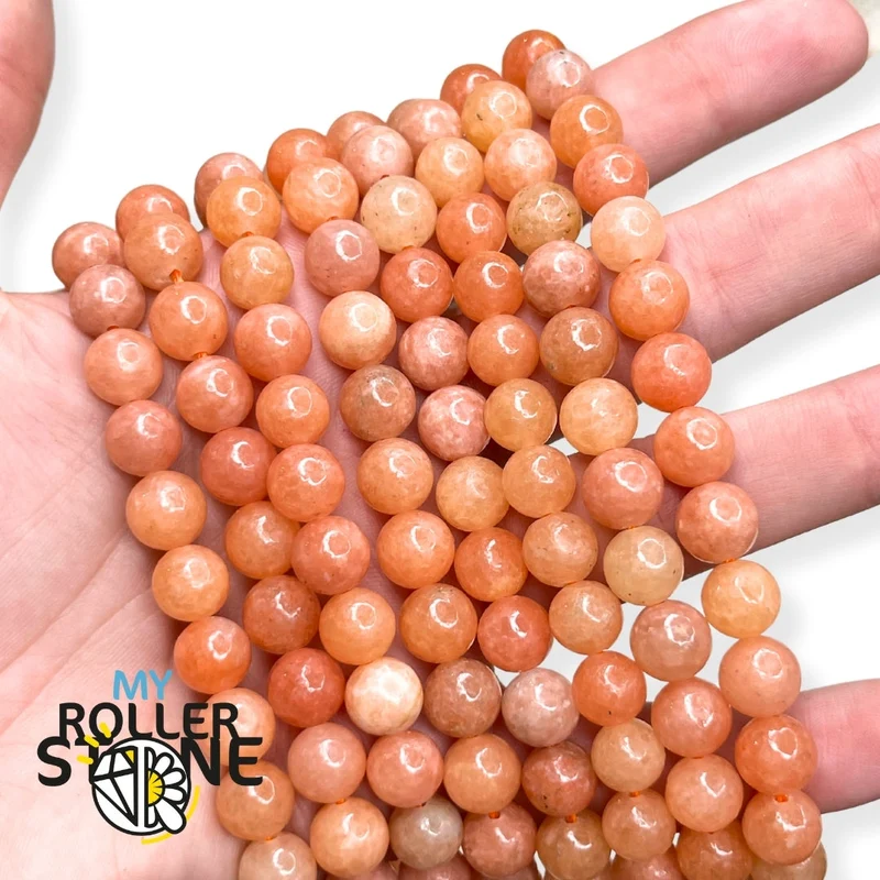 Orange AB Calcit Perle
