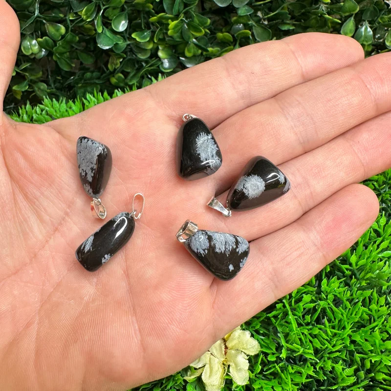 Nevada-Schneeflocken-Obsidian-Anhänger