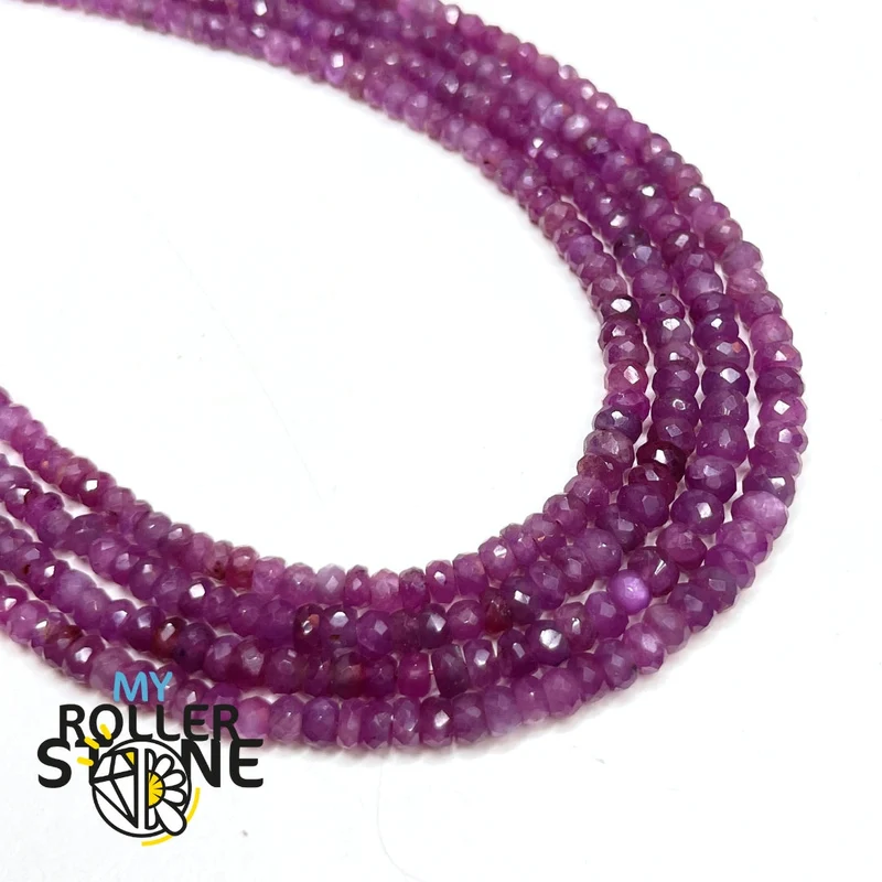 Sternrubin facettierte Rondelle-Perlen
