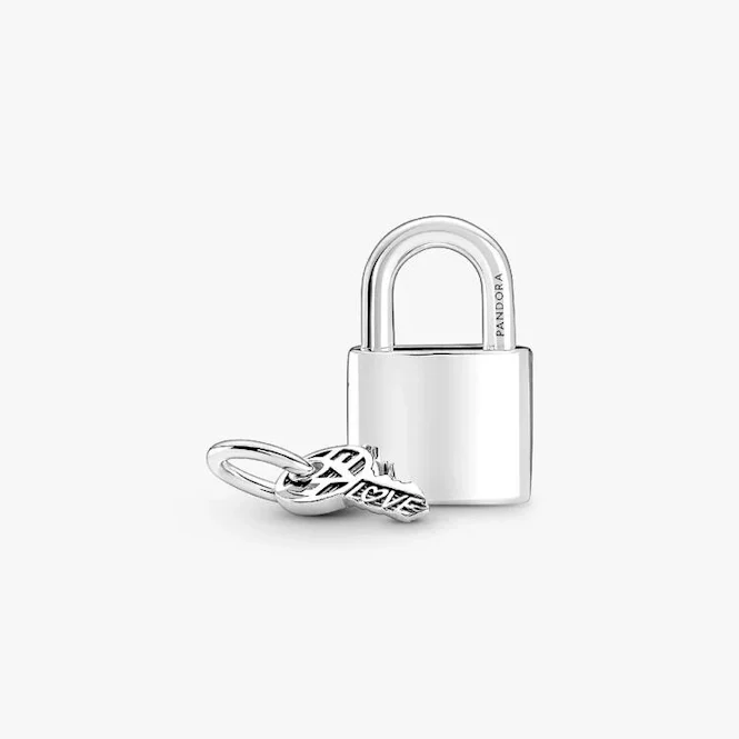 Padlock and Key Dangle Charms