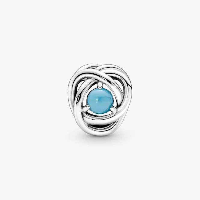 December Birthstone Eternity Circle Charms