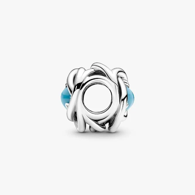 December Birthstone Eternity Circle Charms