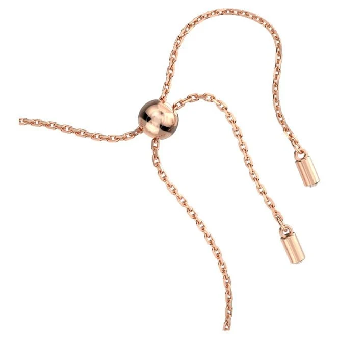Una Bracelet with Round-Cut White Crystal Pave in Rose Gold