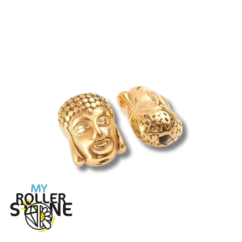 Goldene Buddha-Stahlperle