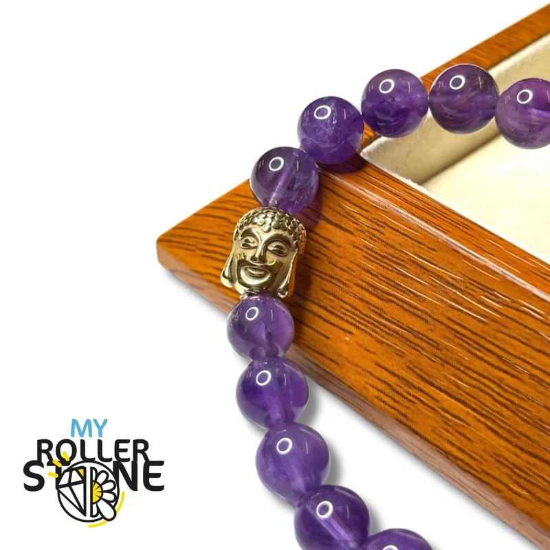 Goldene Buddha-Stahlperle