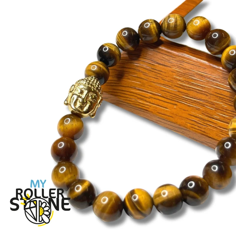Goldene Buddha-Perle aus Edelstahl