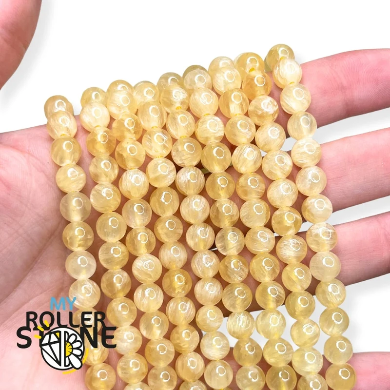 Gelbe Calcitperle 5A