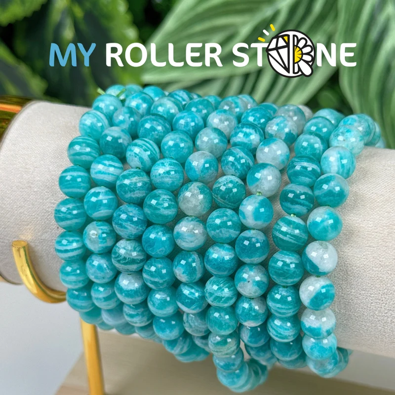 Blaues Amazonit-Armband aus Russland