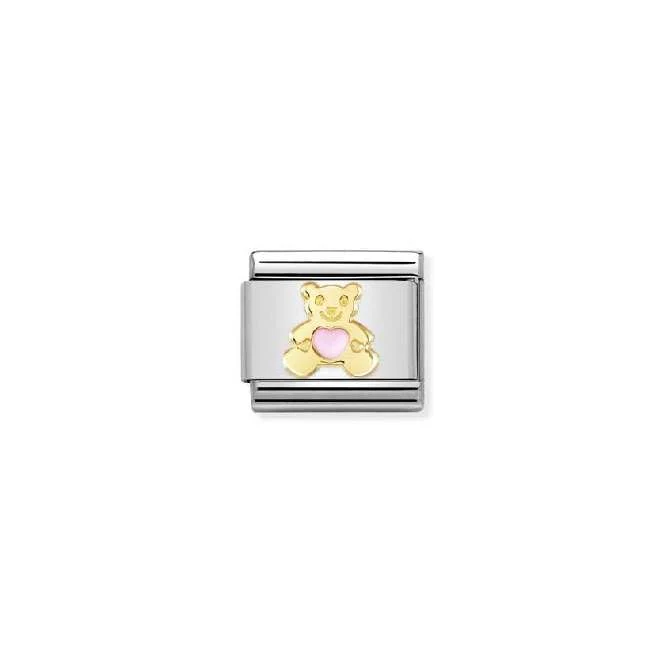 Classic Gold Pink Bear Animals Charms