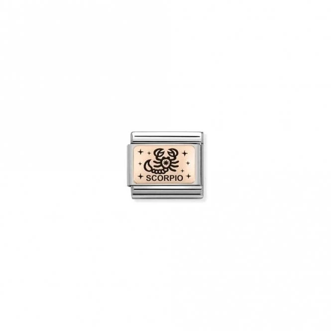 Classic Rose Gold Star-Sign Scorpio Zodiac Charms