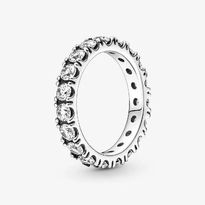 Sparkling Row Eternity Ring, Size 52