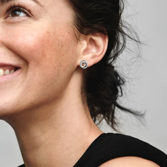 Family Always Encircled Stud Earrings