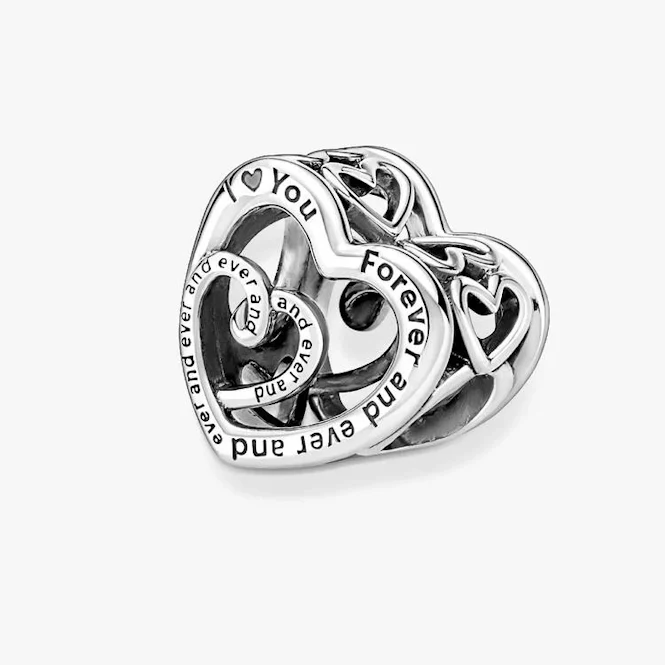 Entwined Infinite Hearts Charms