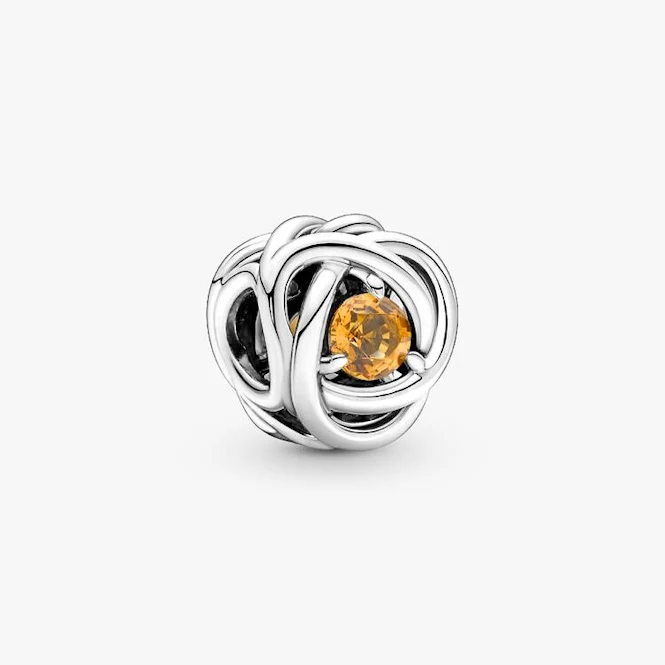 November Birthstone Eternity Circle Charms