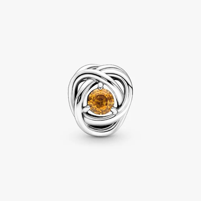 November Birthstone Eternity Circle Charms
