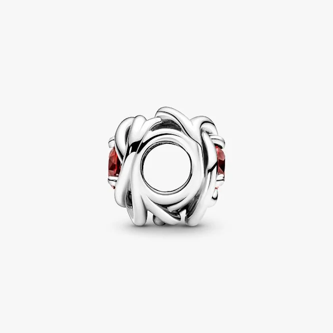 July Birthstone Eternity Circle Charms