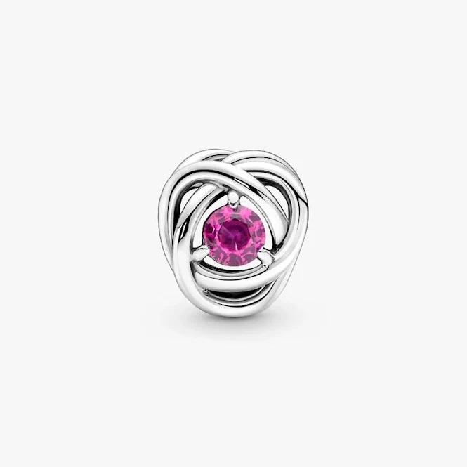 October Birthstone Eternity Circle Charms