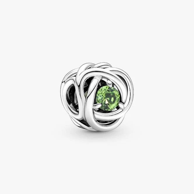 August Birthstone Eternity Circle Charms