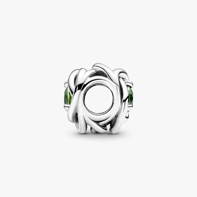 August Birthstone Eternity Circle Charms