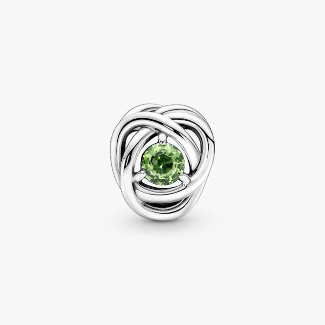August Birthstone Eternity Circle Charms