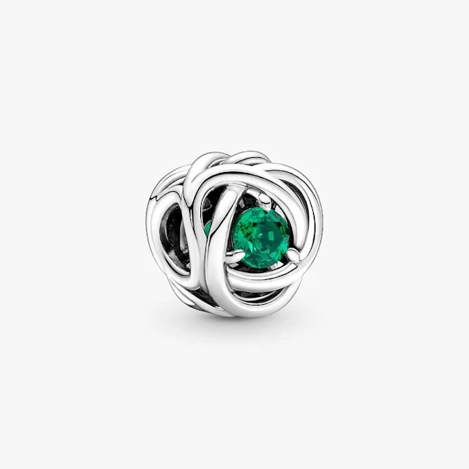 May Birthstone Eternity Circle Charms
