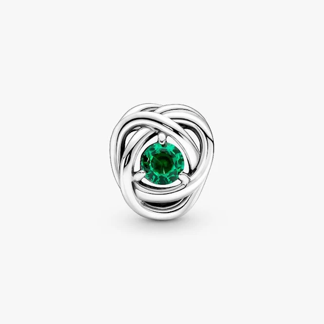 May Birthstone Eternity Circle Charms