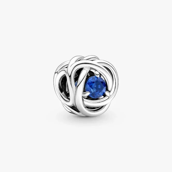 September Birthstone Eternity Circle Charms