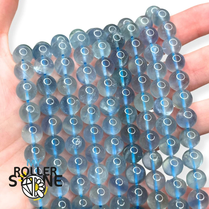 Blaue Fluoritperle 5A