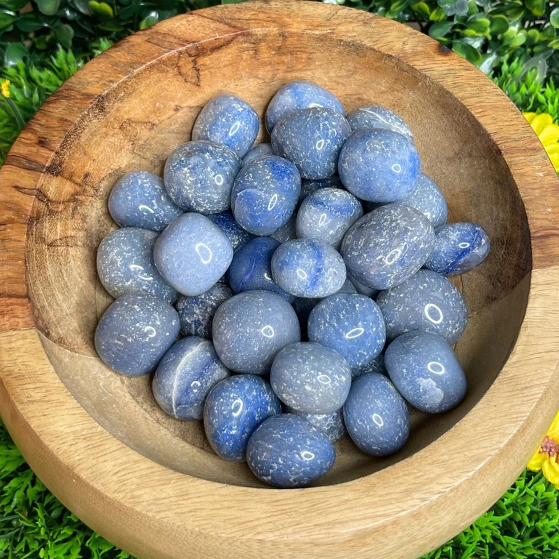 Blaue Aventurin-Trommelsteine ​​(mittlere Größe)
