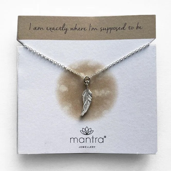 Feather Necklace in Sterling Silver