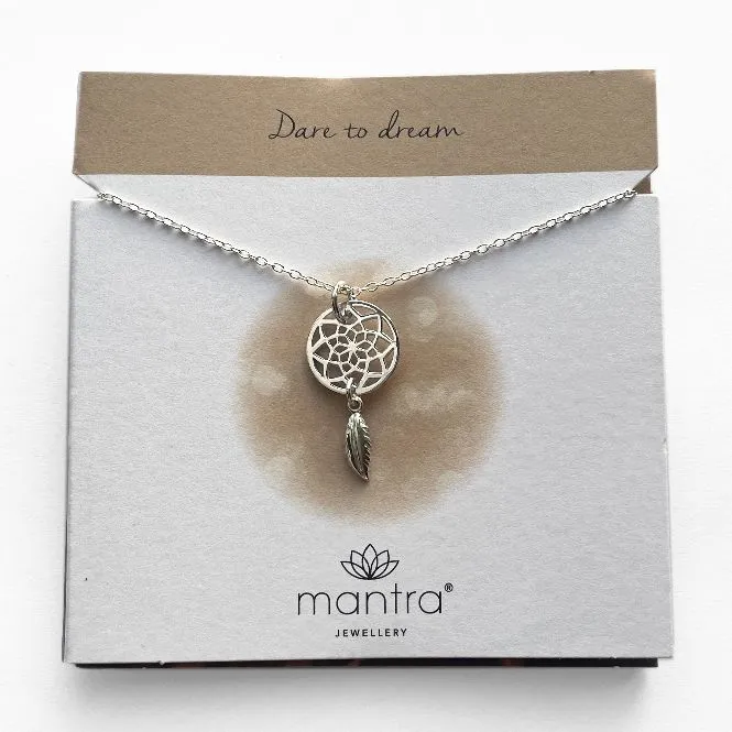 Dreamcatcher Necklace in Sterling Silver