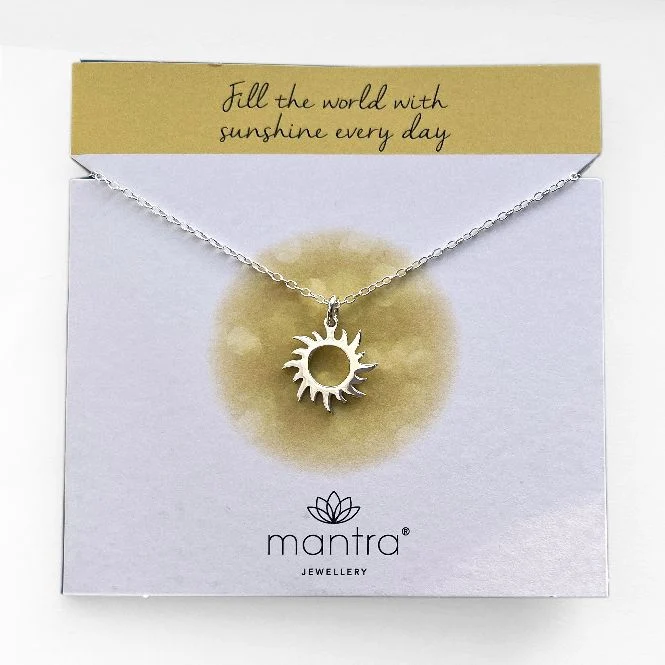 Sun Necklace in Sterling Silver