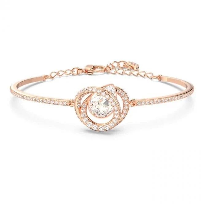 Generation Bangle with White Crystal in Rose Gold
