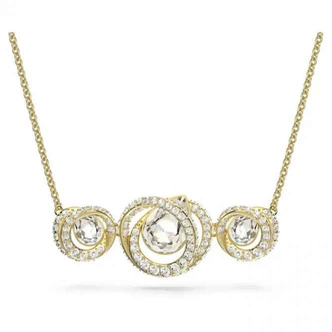 Generation Necklace with White Crystal in Gold