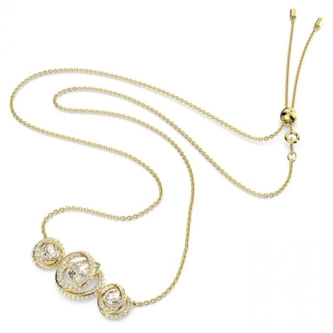 Generation Necklace with White Crystal in Gold