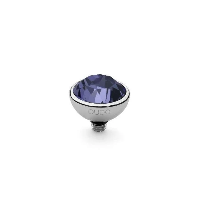 Bottone Silver and Violet Tanzanite Ring Gem Top, 10mm