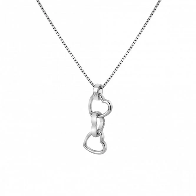 Silver Trio Triple Heart Pendant