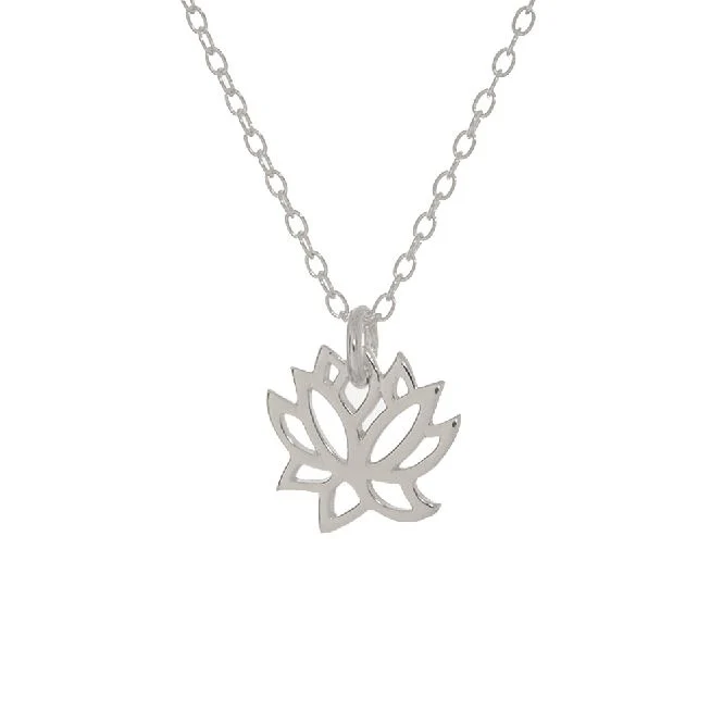 Lotus Necklace in Sterling Silver