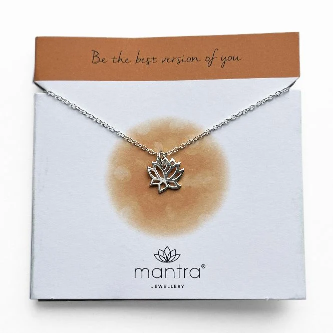Lotus Necklace in Sterling Silver